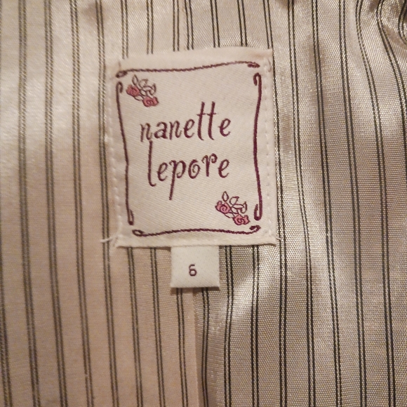 Nanette Lepore Vintage jacket/blazer size 6 black with dotted Swiss pattern - Picture 2 of 7